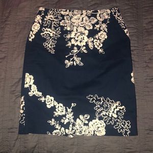 J. Crew Navy Blue Pencil Skirt